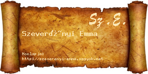 Szeverényi Emma névjegykártya