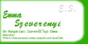 emma szeverenyi business card